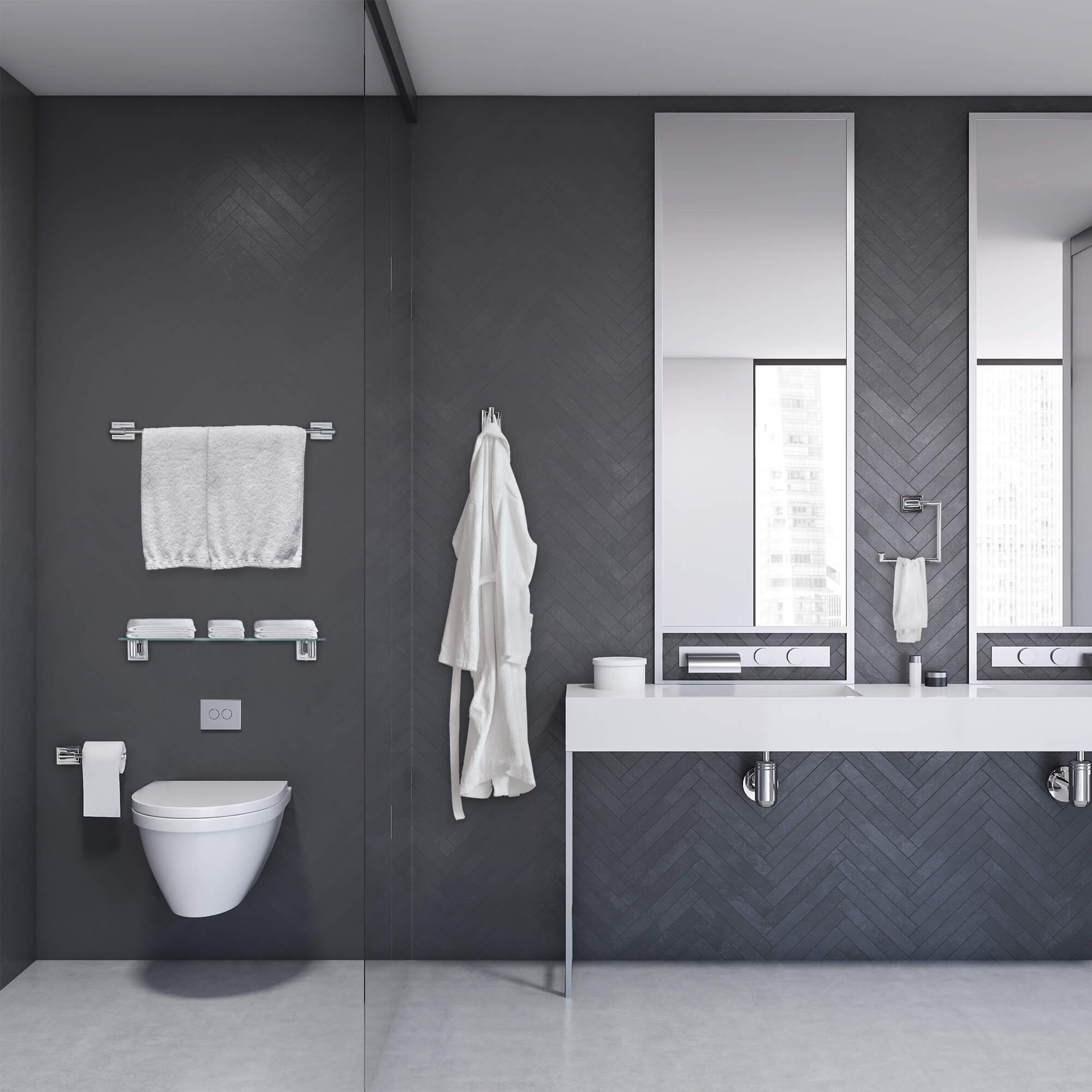 Luxor 5-Piece Wall Hardware Set