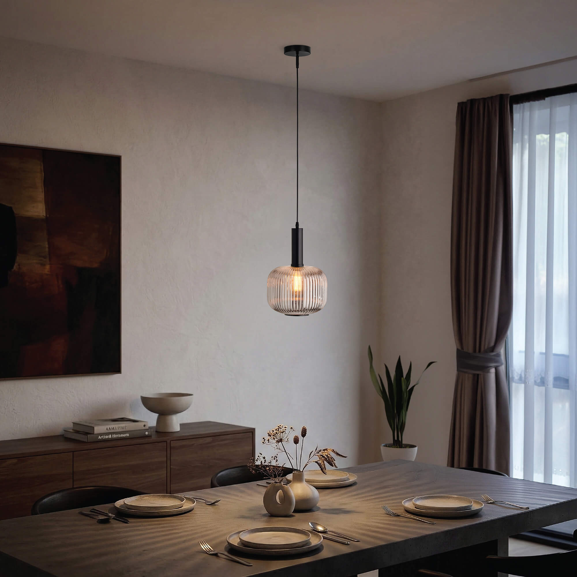 Strata 1-Light Glass Pendant