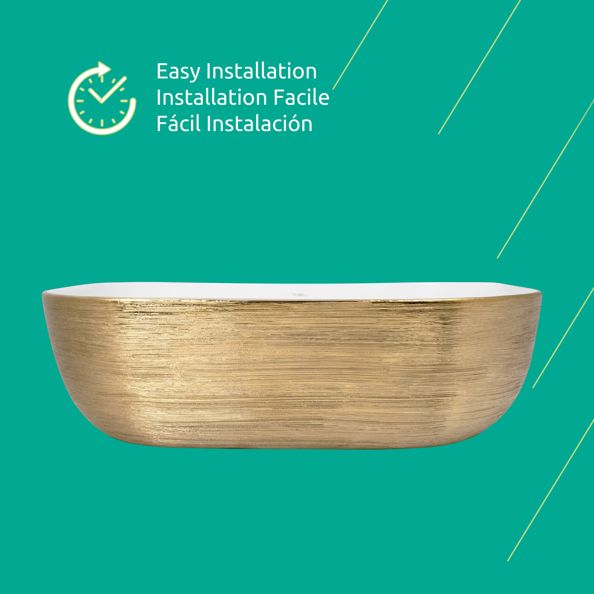 Rodas Rectangular Ceramic Basin