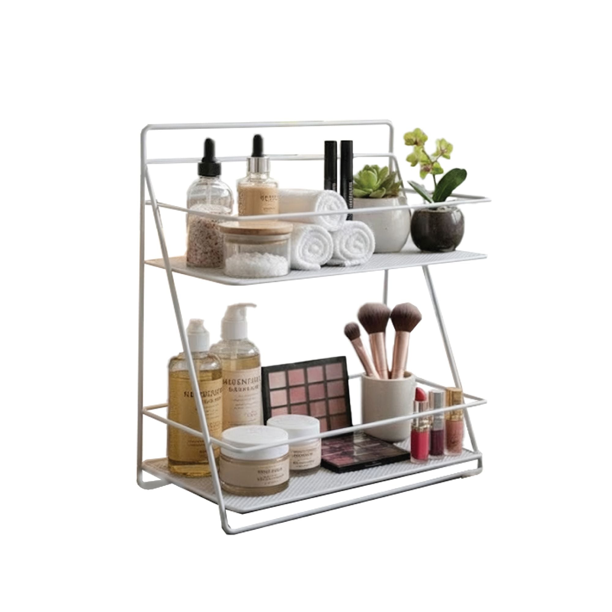 Morween 2-Tier Rectangle Spa Tower Vanity Tray 2