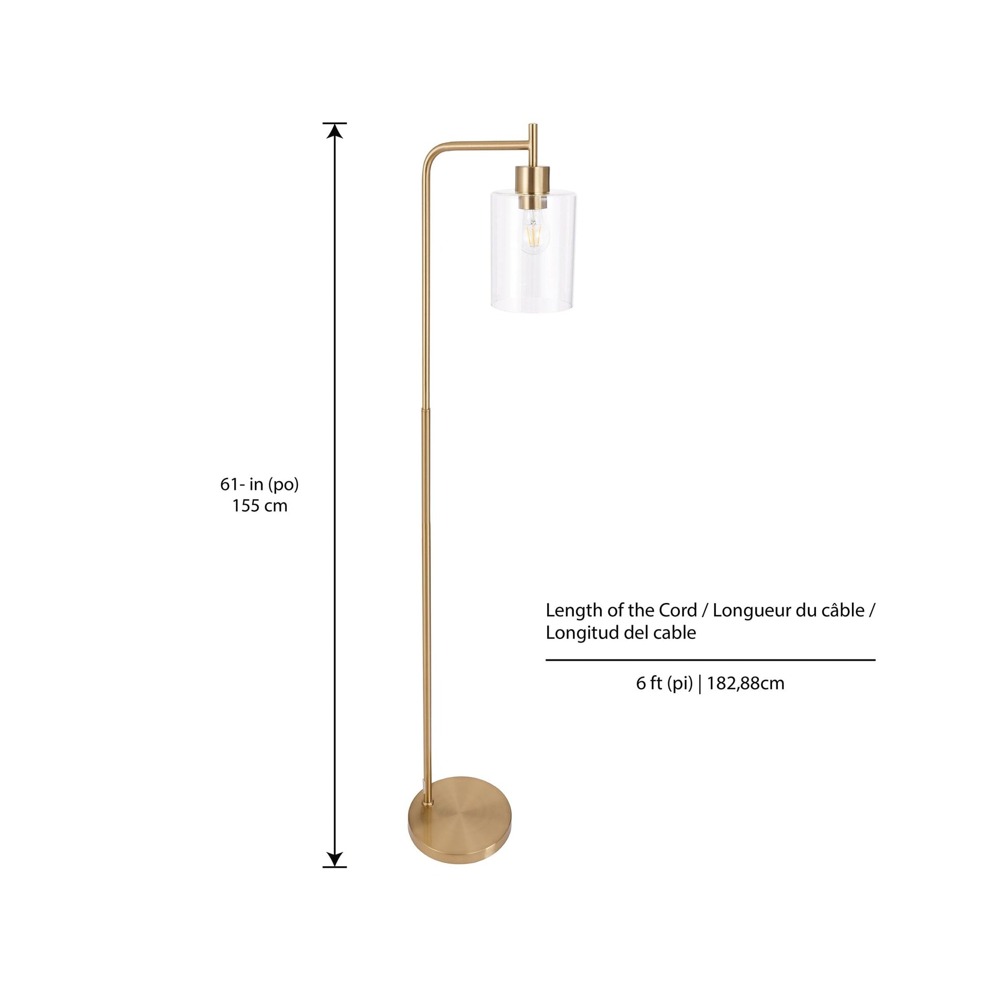 Liza 1-Light Arched Floor Lamp