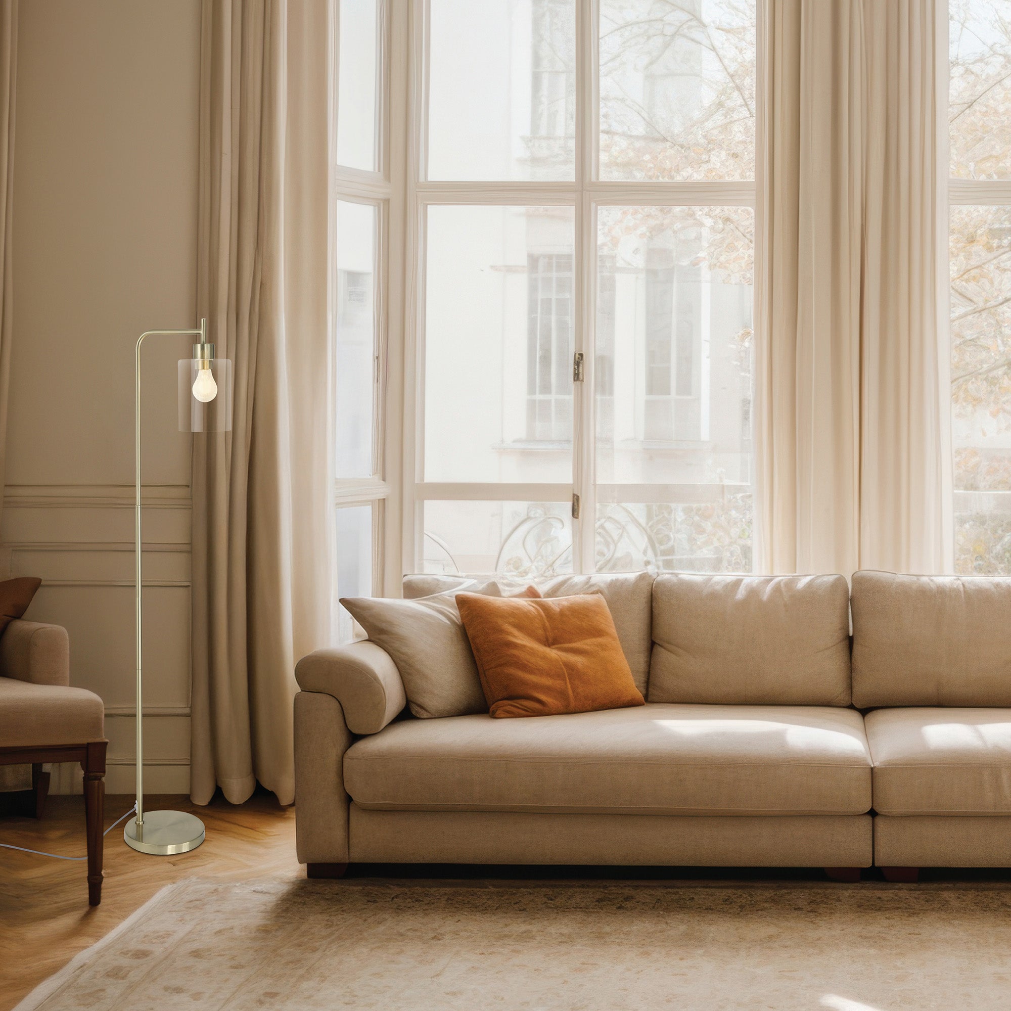 Liza 1-Light Arched Floor Lamp