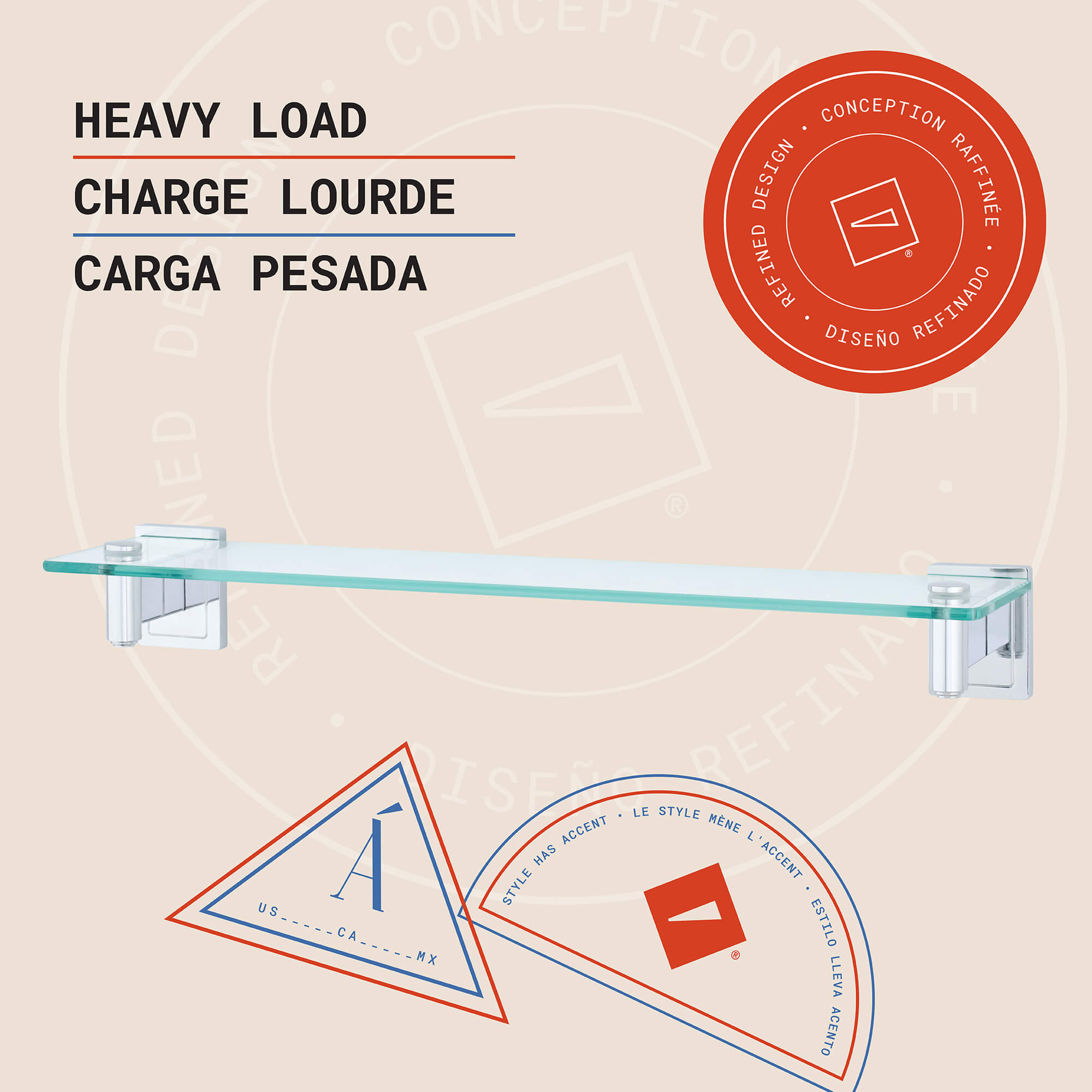 Luxor 5-Piece Wall Hardware Set