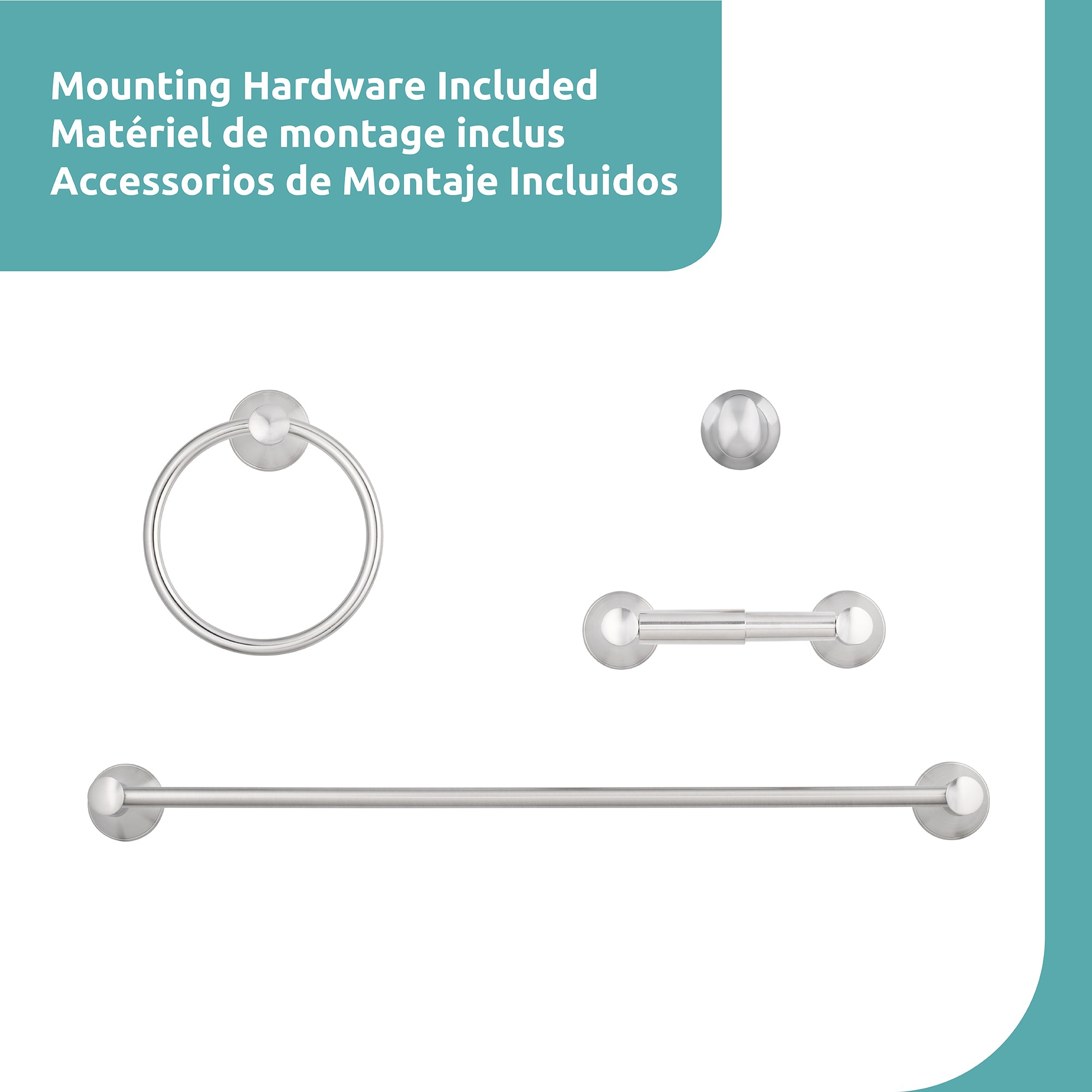Manila 4-Pc Wall Hardware Set