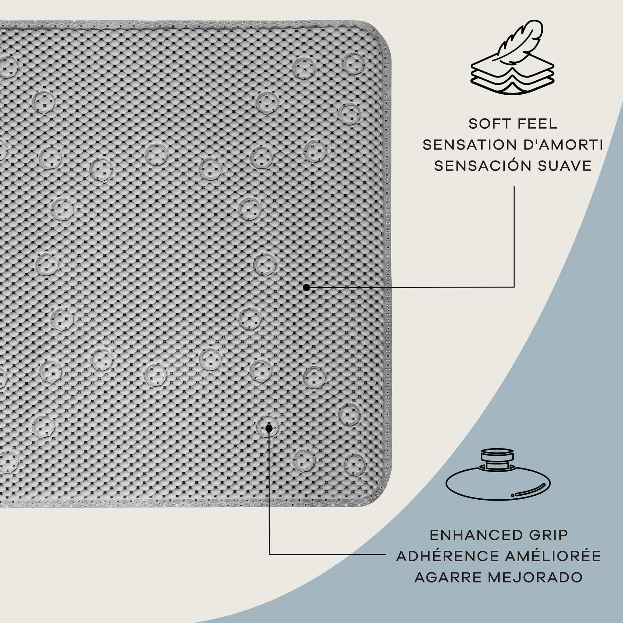 Siberia Square Shower Mat