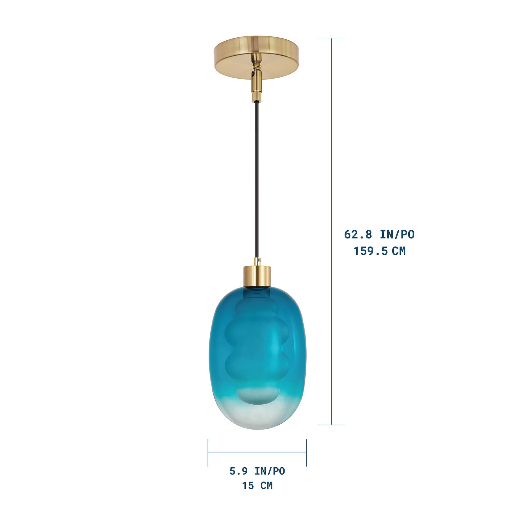 Aura 1-Light Glass Pendant