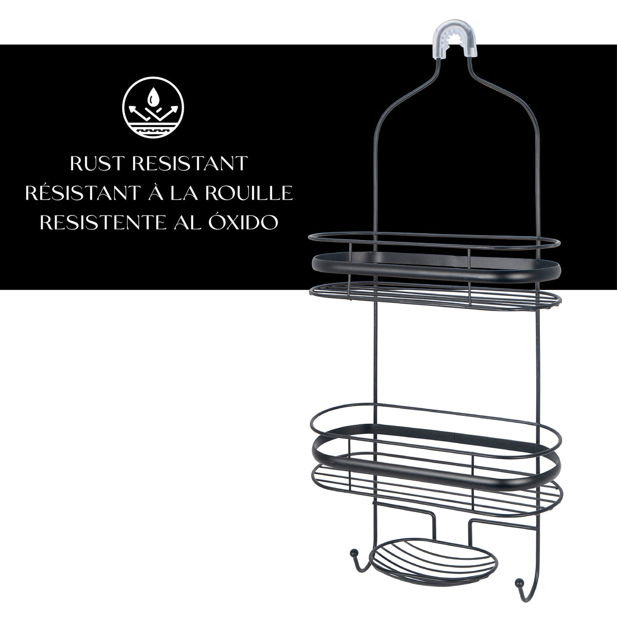 Oval 3 Tier Shower Caddy