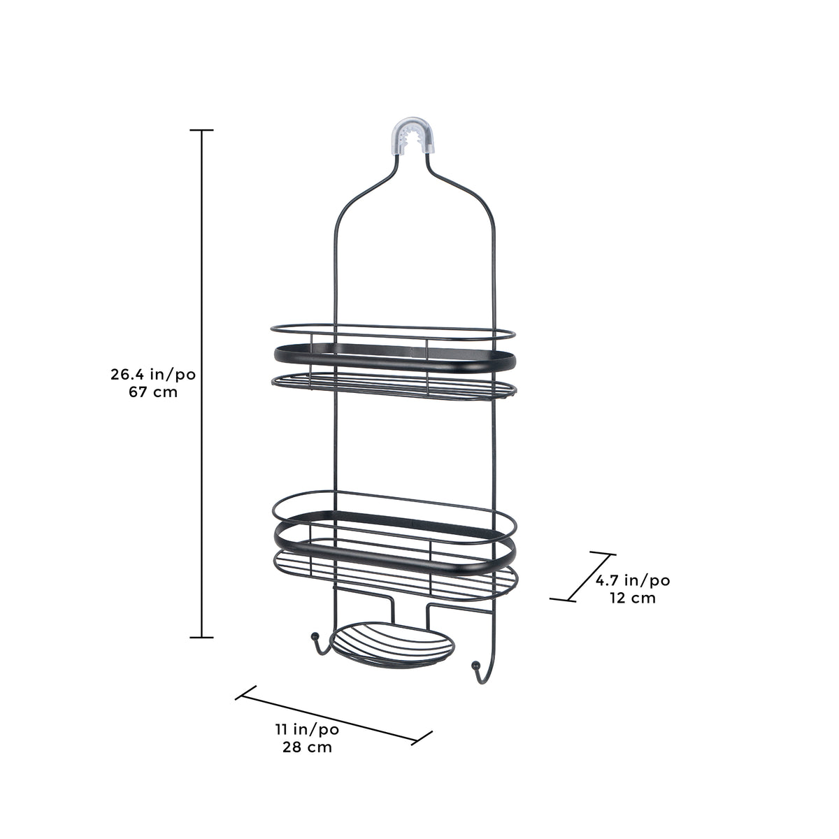 Oval 3 Tier Shower Caddy
