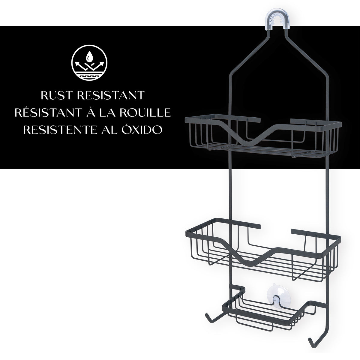 Rectangle 3-Tier Shower Caddy