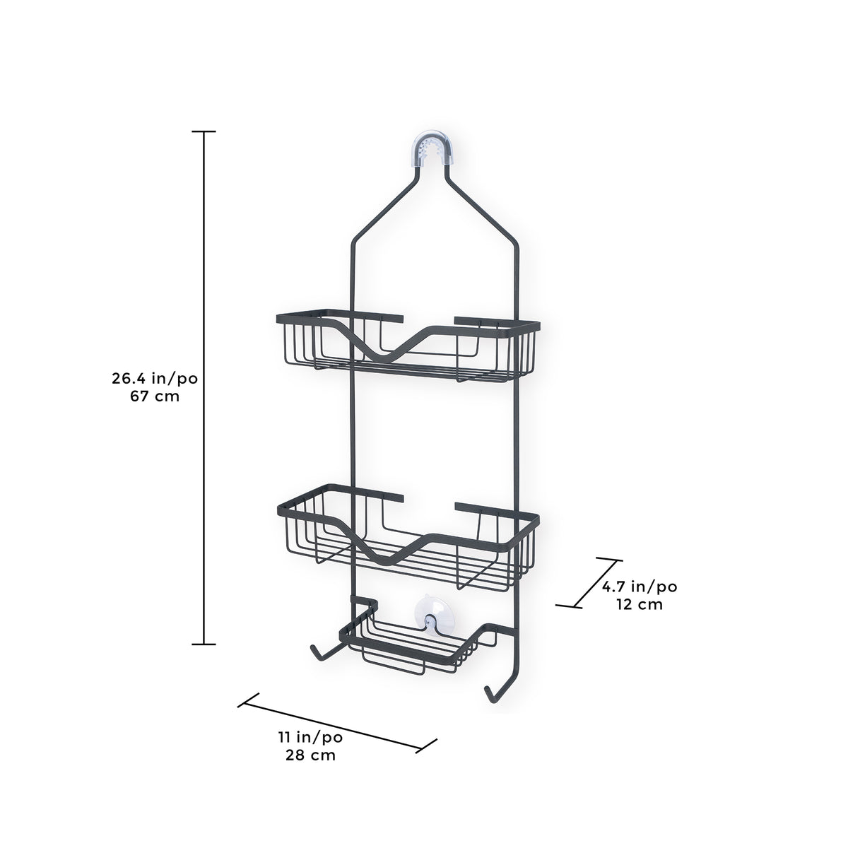 Rectangle 3-Tier Shower Caddy
