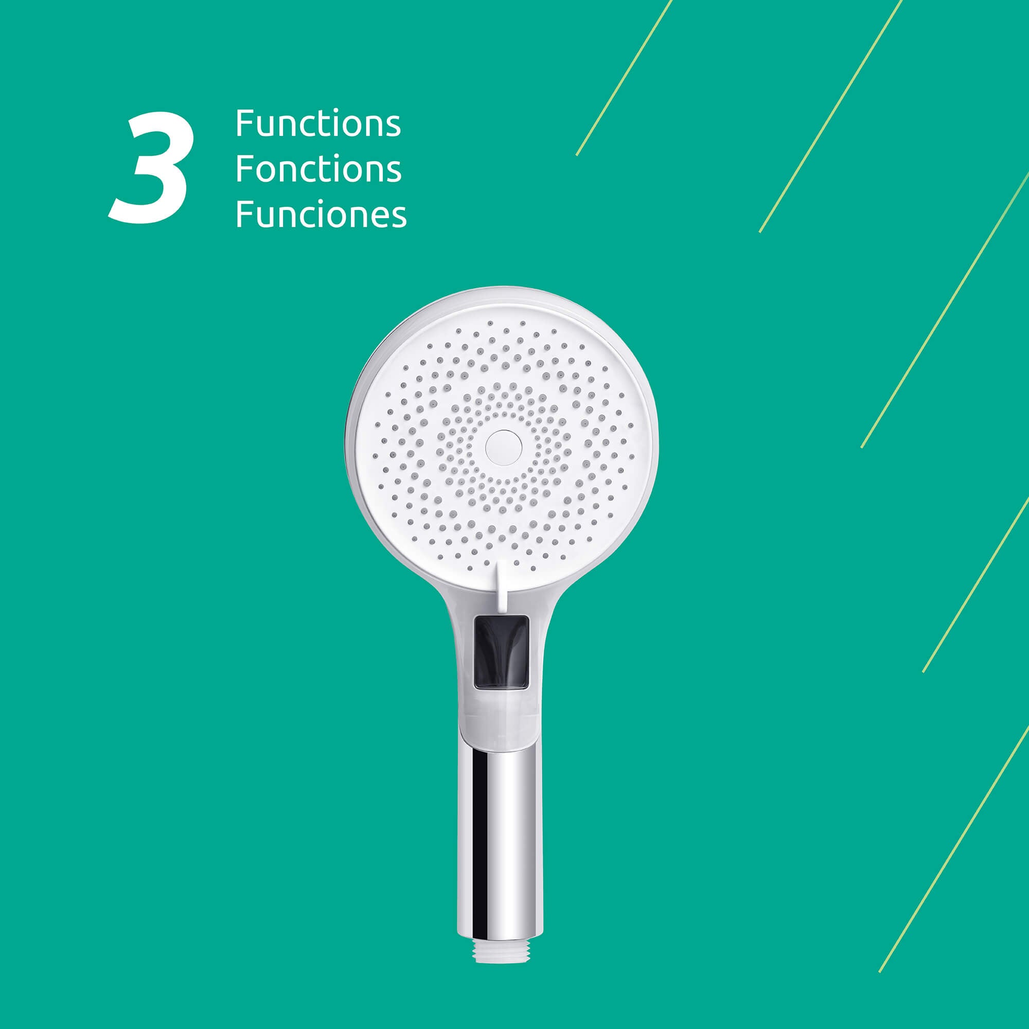 Novo Handheld Showerhead with LED Display