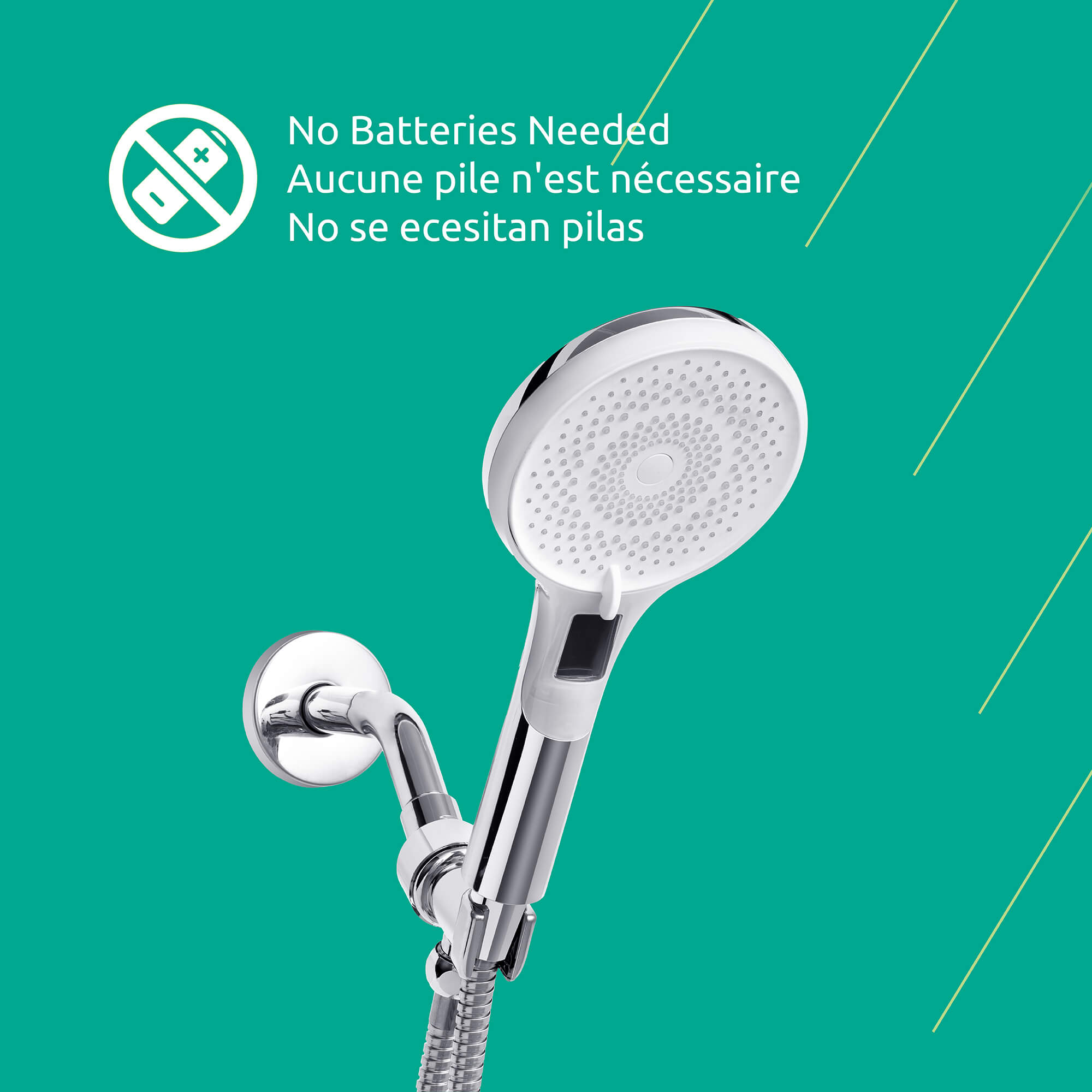 Novo Handheld Showerhead with LED Display