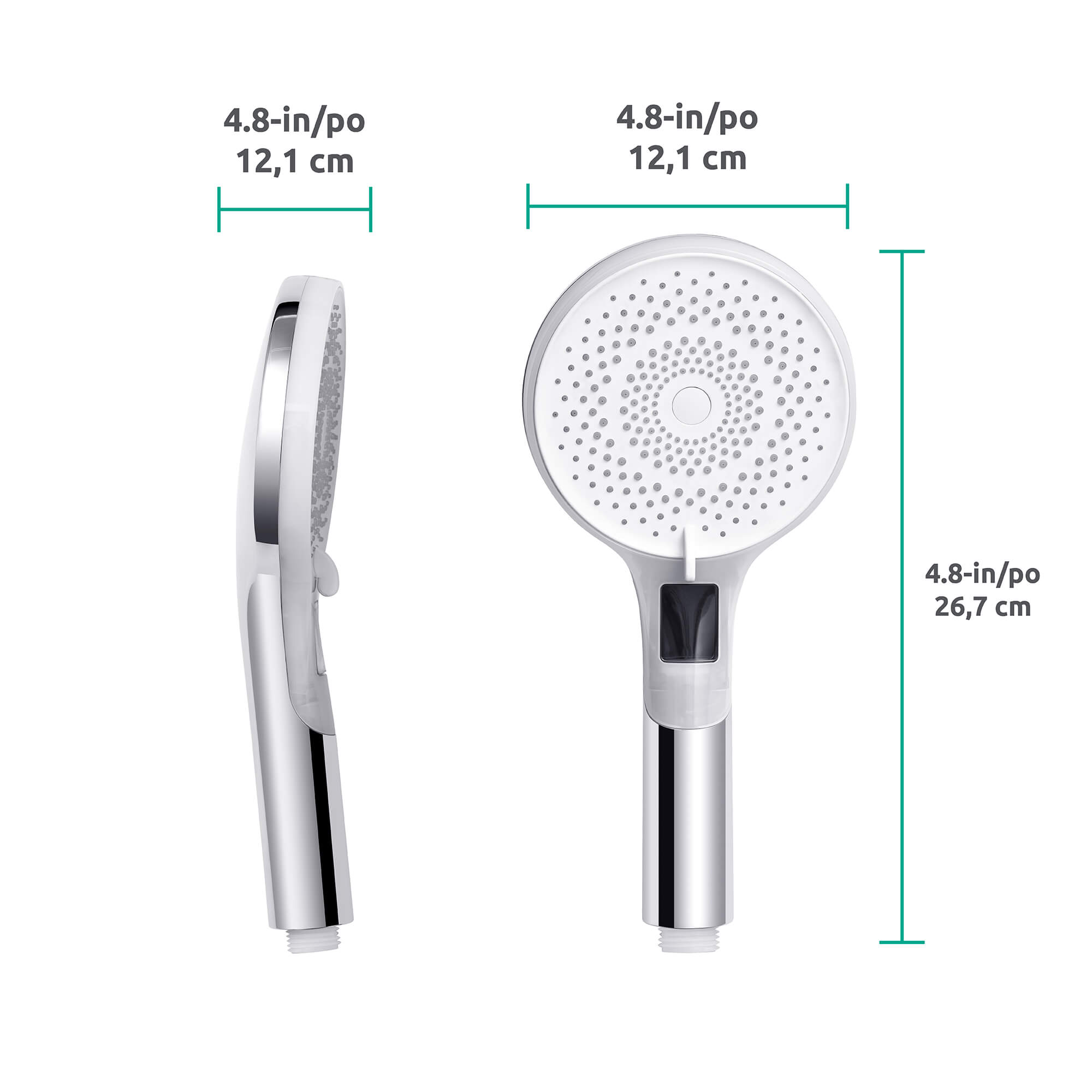 Novo Handheld Showerhead with LED Display