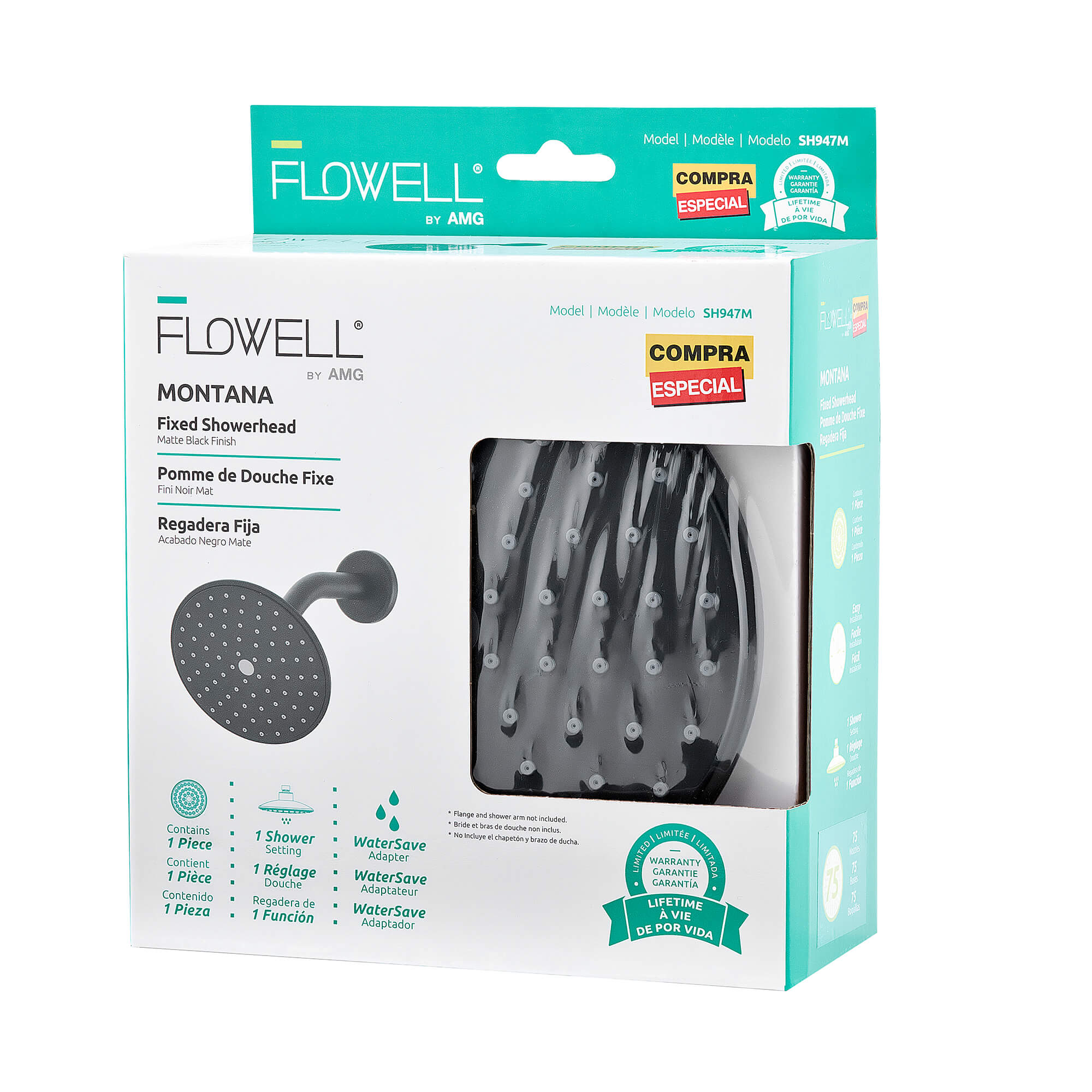 Montana Showerhead 1-Function