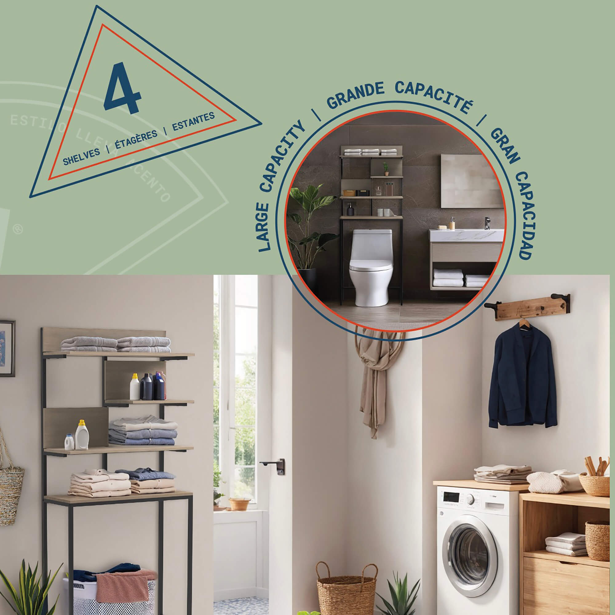 Clario Freestanding 4-Tier Space Saver
