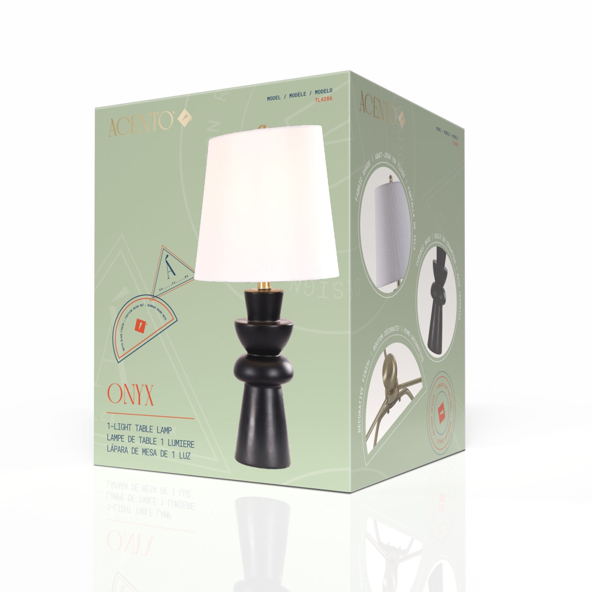 Onyx Decorative 1-Light Table Lamp