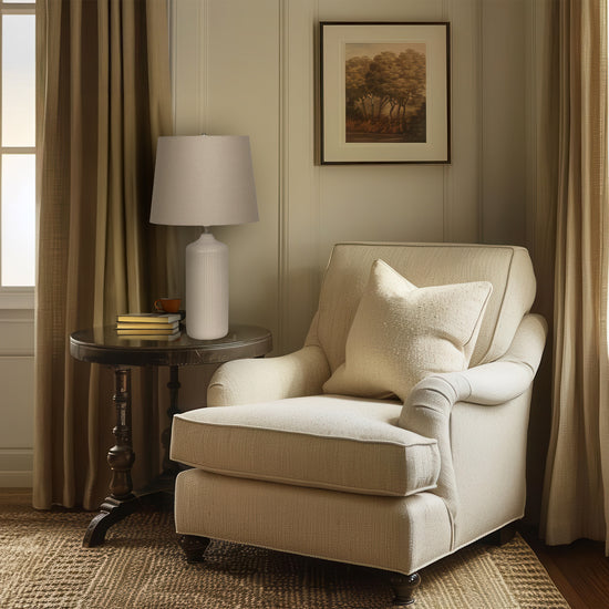 Lámpara de mesa de cerámica moderna (24”)