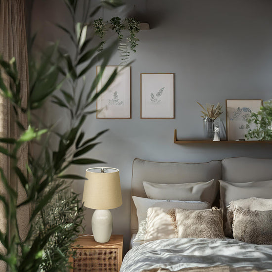 Lámpara de mesa de cerámica moderna (21”)