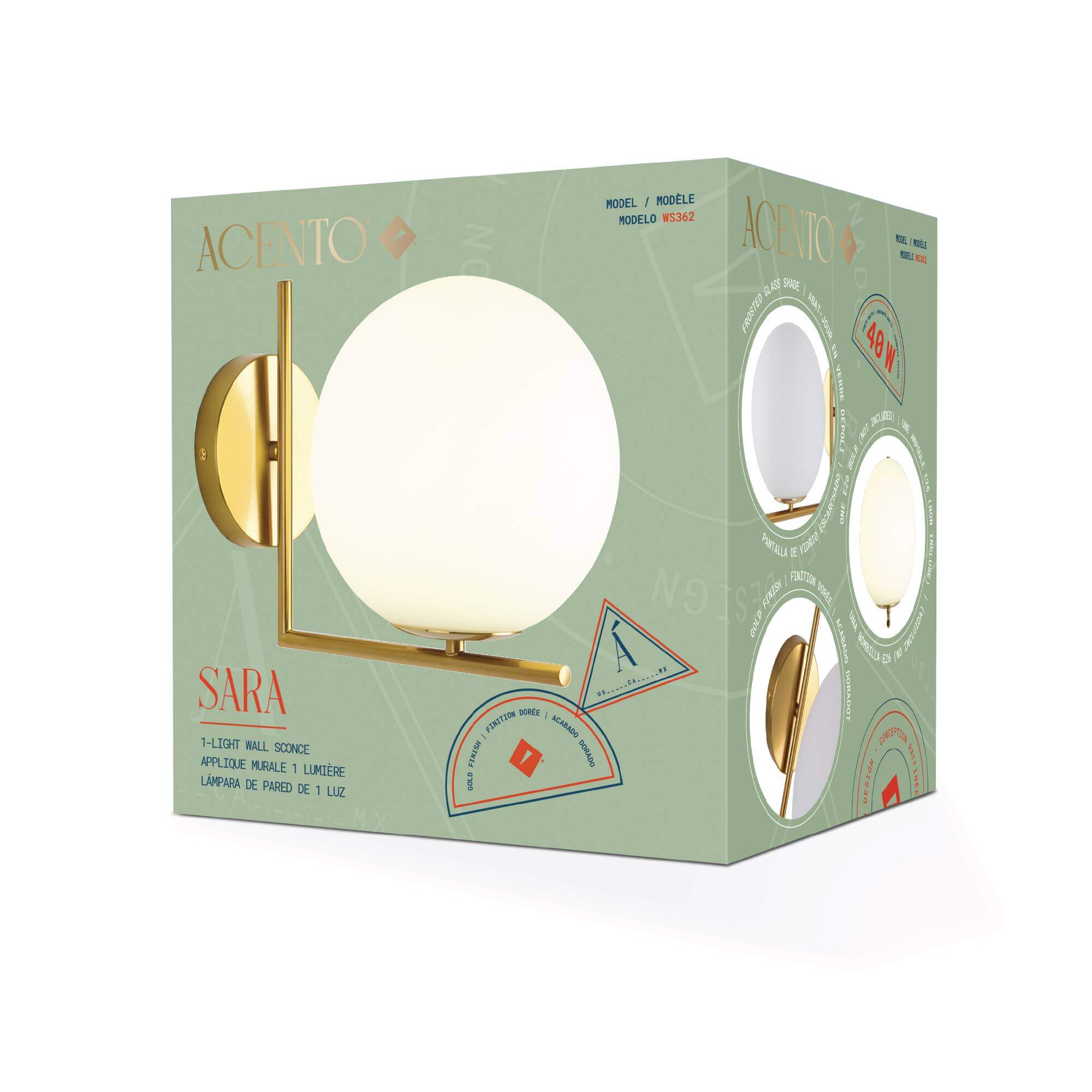 Sara 1-Light Wall Sconce